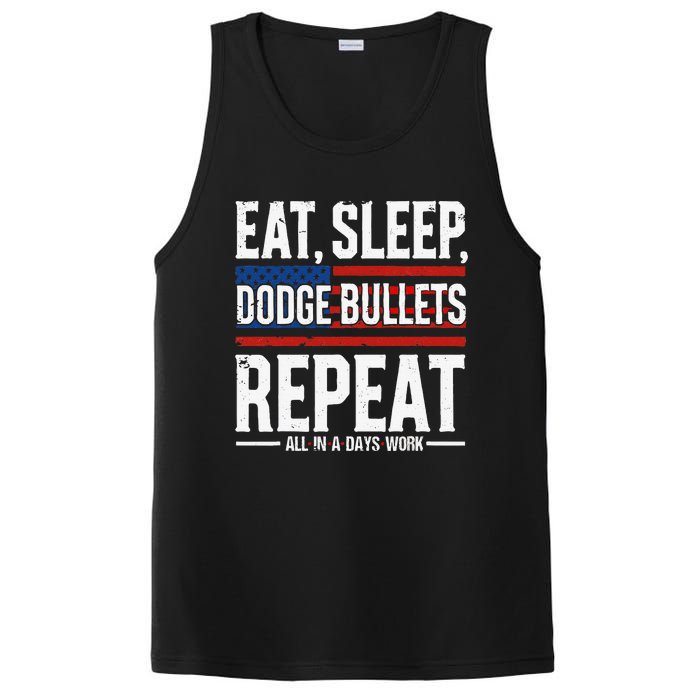 Eat Sleep Dodge Bullets Repeat Military Police Soldier PosiCharge Competitor Tank