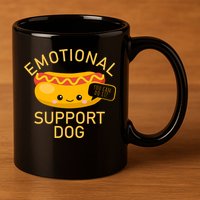 Emotional Support Dog 11oz C Handle Ceramic Mug
