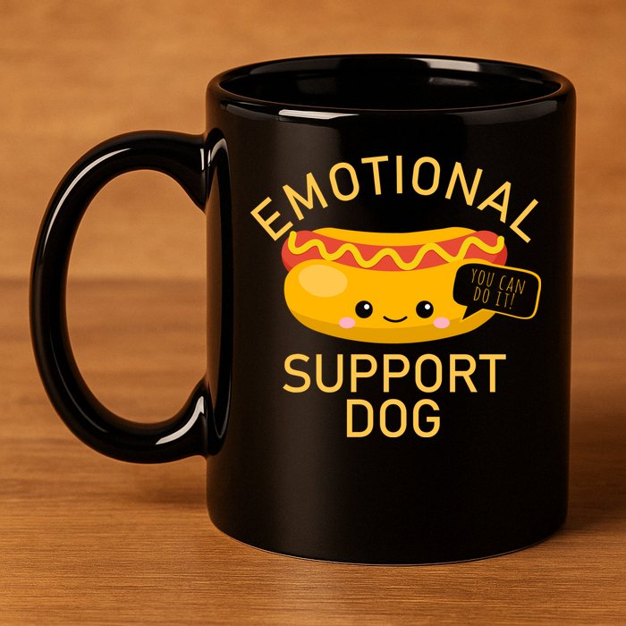 Emotional Support Dog 11oz C Handle Ceramic Mug