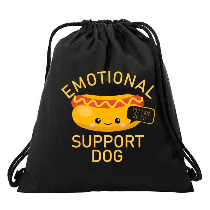 Emotional Support Dog Drawstring Bag