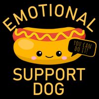 Emotional Support Dog Drawstring Bag