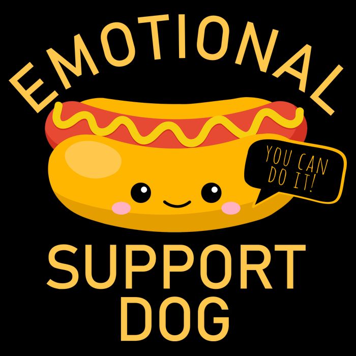 Emotional Support Dog Drawstring Bag