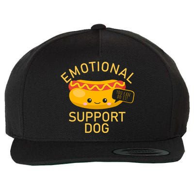 Emotional Support Dog Wool Snapback Cap