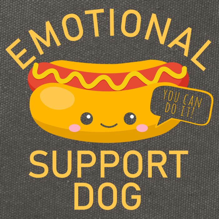 Emotional Support Dog Cotton Canvas Backpack