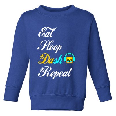Eat Sleep Dash Repeat Video Game Geometry Video Gamer Gift Toddler Sweatshirt