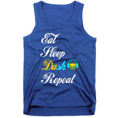 Eat Sleep Dash Repeat Video Game Geometry Video Gamer Gift Tank Top