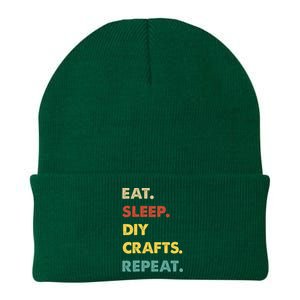 Eat Sleep Diycrafts Repeat Funny Diycrafts Lover Knit Cap Winter Beanie