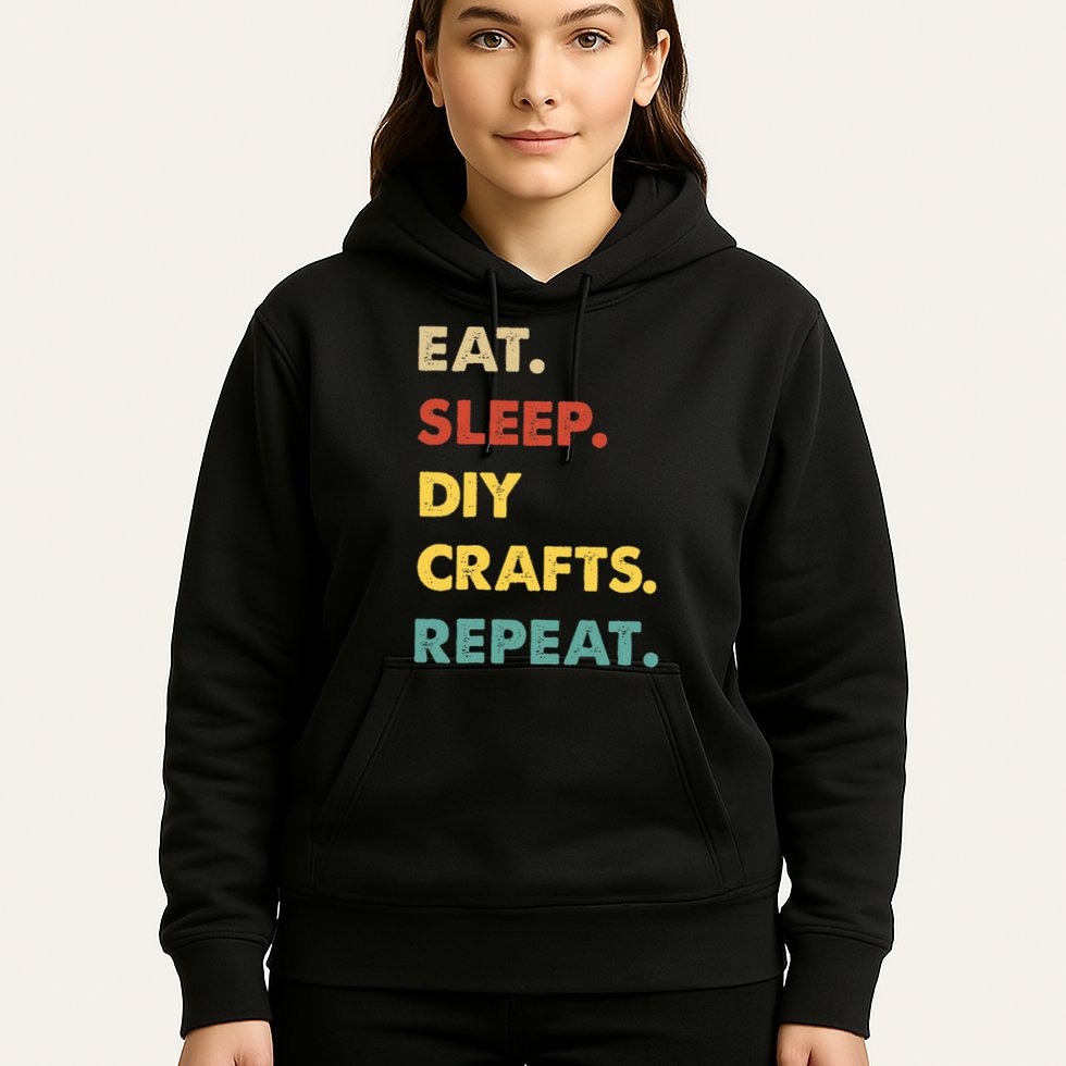 Eat Sleep Diycrafts Repeat Funny Diycrafts Lover Hoodie