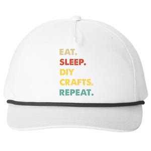 Eat Sleep Diycrafts Repeat Funny Diycrafts Lover Snapback Five-Panel Rope Hat