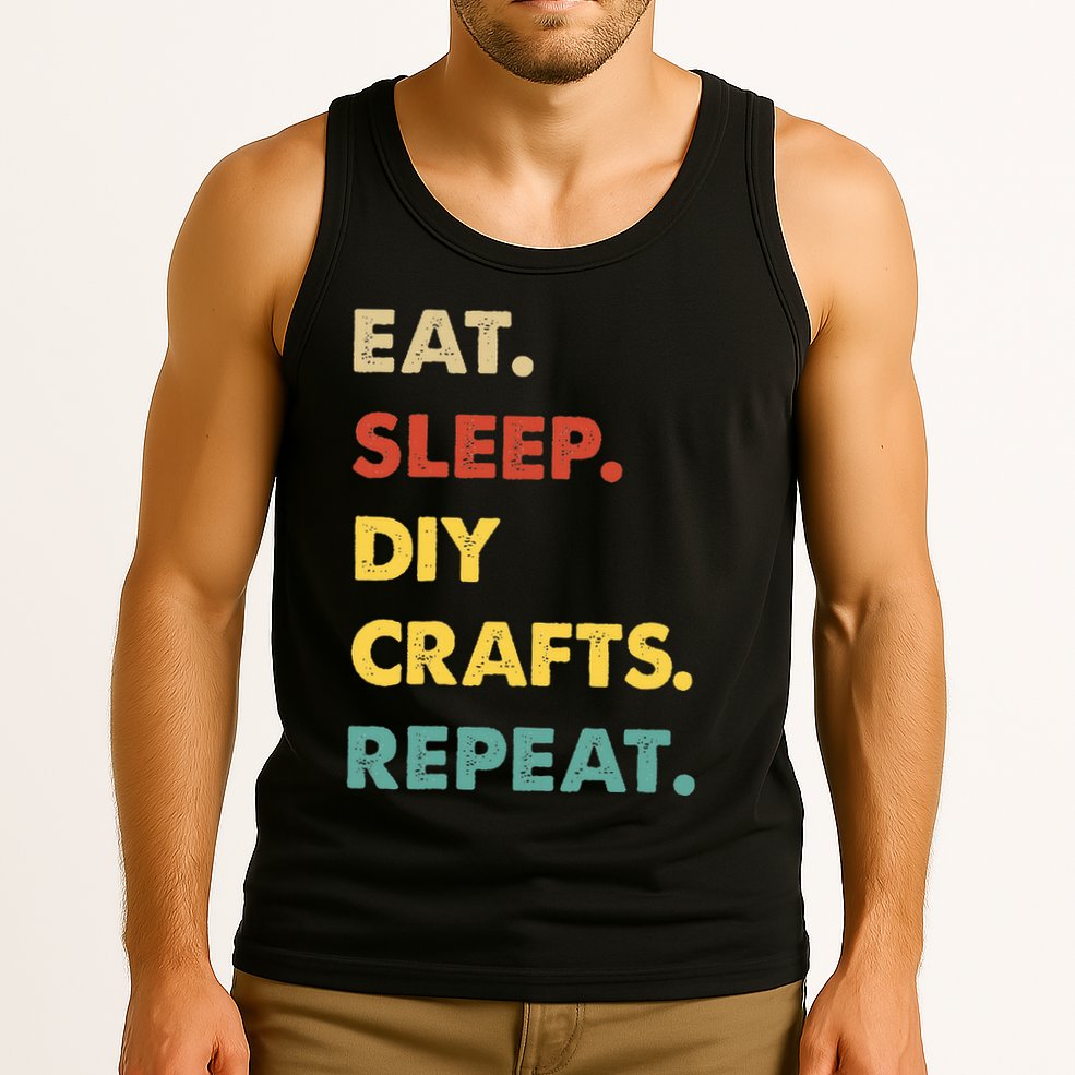 Eat Sleep Diycrafts Repeat Funny Diycrafts Lover Tank Top