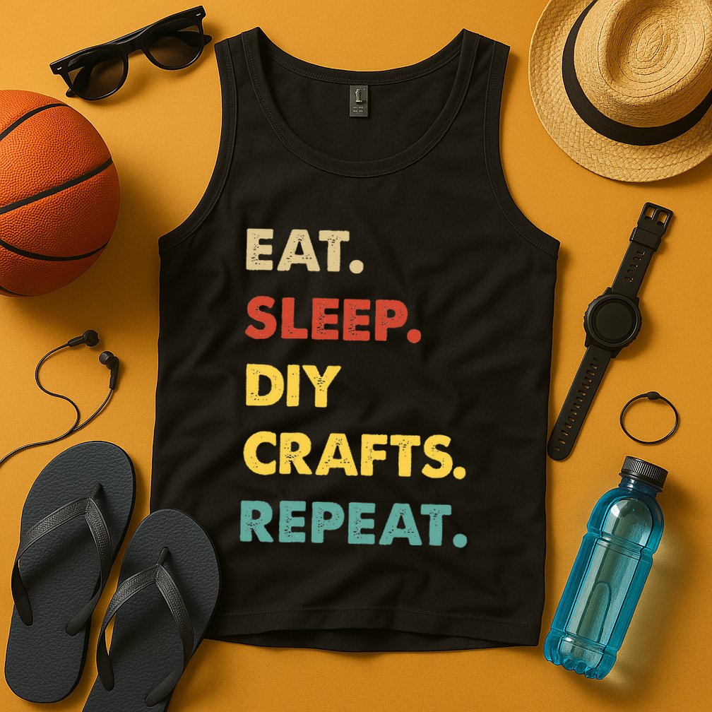 Eat Sleep Diycrafts Repeat Funny Diycrafts Lover Tank Top