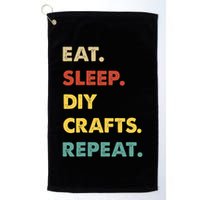 Eat Sleep Diycrafts Repeat Funny Diycrafts Lover Golf Towel