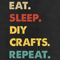 Eat Sleep Diycrafts Repeat Funny Diycrafts Lover Golf Towel