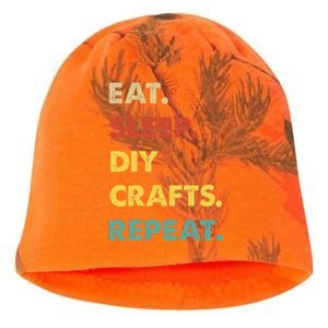 Eat Sleep Diycrafts Repeat Funny Diycrafts Lover Kati - Camo Knit Beanie