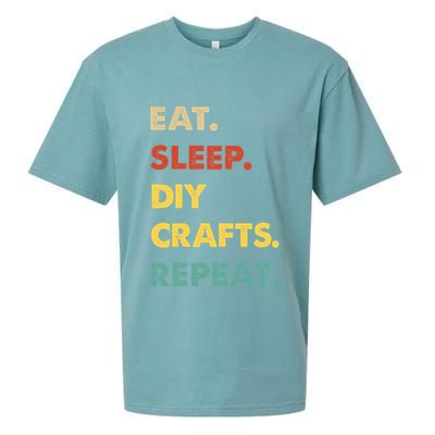 Eat Sleep Diycrafts Repeat Funny Diycrafts Lover Sueded Cloud Jersey T-Shirt