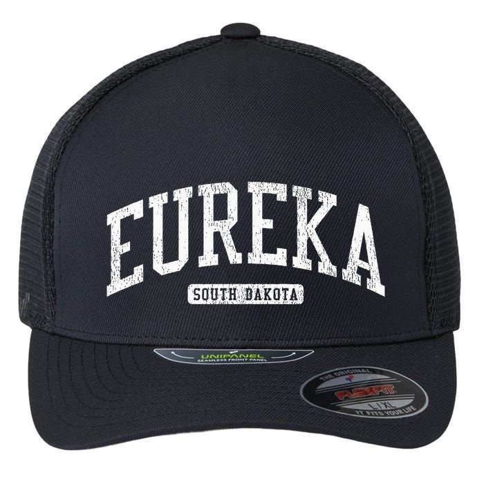 Eureka South Dakota Sd Js03 College University Style Flexfit Unipanel Trucker Cap