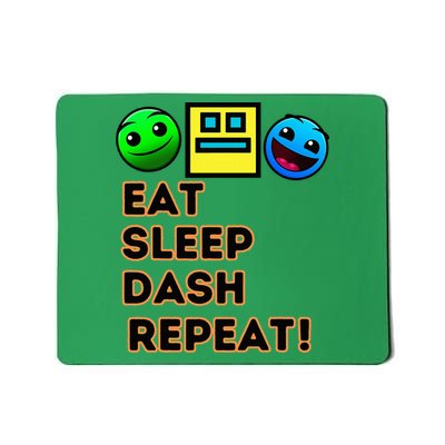 Eat Sleep Dash Repeat Video Game Geometry Video Gamer Mousepad