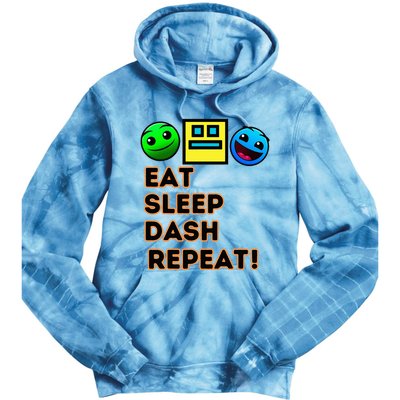 Eat Sleep Dash Repeat Video Game Geometry Tie Dye Hoodie