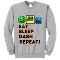 Eat Sleep Dash Repeat Video Game Geometry Tall Sweatshirt