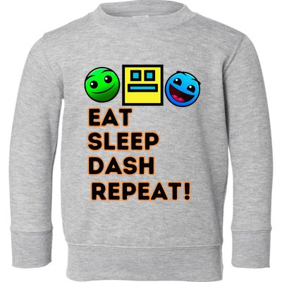 Eat Sleep Dash Repeat Video Game Geometry Toddler Sweatshirt