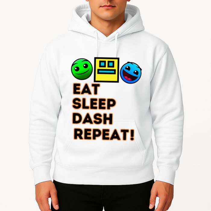 Eat Sleep Dash Repeat Video Game Geometry Hoodie