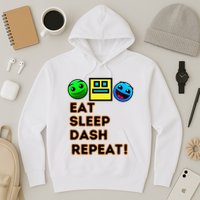Eat Sleep Dash Repeat Video Game Geometry Hoodie