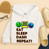 Eat Sleep Dash Repeat Video Game Geometry Hoodie