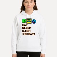 Eat Sleep Dash Repeat Video Game Geometry Hoodie