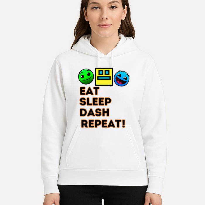 Eat Sleep Dash Repeat Video Game Geometry Hoodie