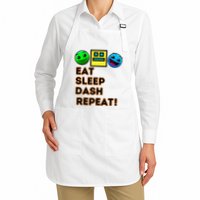 Eat Sleep Dash Repeat Video Game Geometry Apron