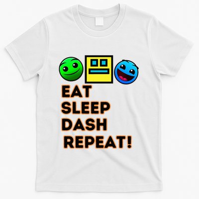 Eat Sleep Dash Repeat Video Game Geometry T-Shirt