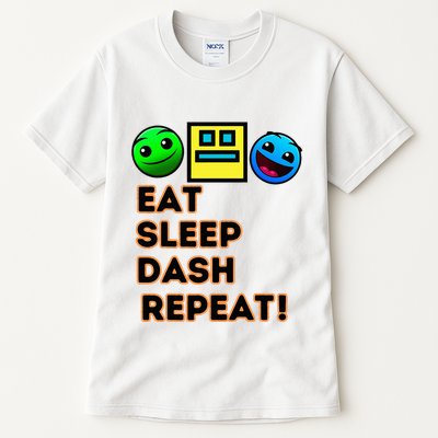 Eat Sleep Dash Repeat Video Game Geometry Tall T-Shirt