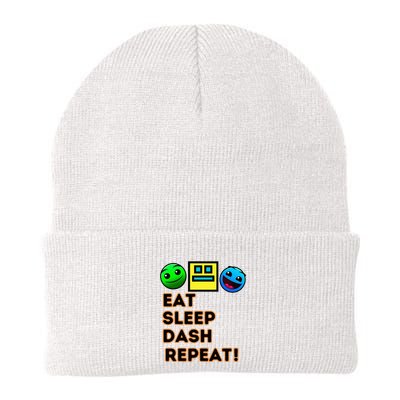 Eat Sleep Dash Repeat Video Game Geometry Beanie