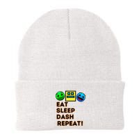 Eat Sleep Dash Repeat Video Game Geometry Beanie