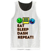 Eat Sleep Dash Repeat Video Game Geometry Mesh Reversible Basketball Jersey Tank