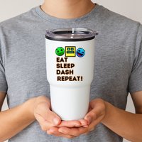 Eat Sleep Dash Repeat Video Game Geometry Tumbler