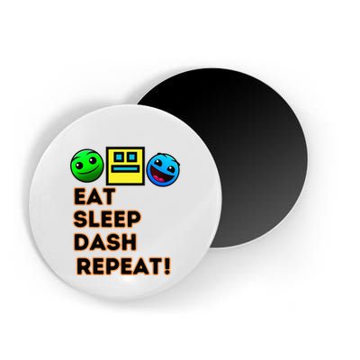 Eat Sleep Dash Repeat Video Game Geometry Magnet