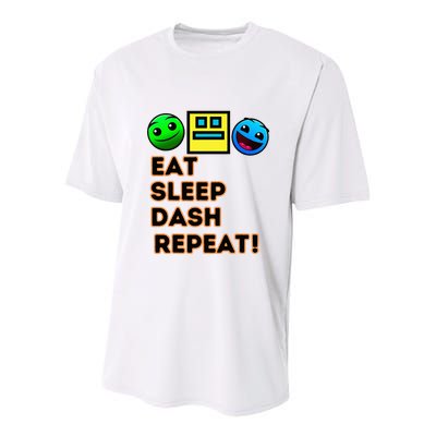 Eat Sleep Dash Repeat Video Game Geometry Youth Performance Sprint T-Shirt