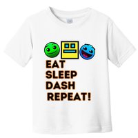Eat Sleep Dash Repeat Video Game Geometry Toddler T-Shirt