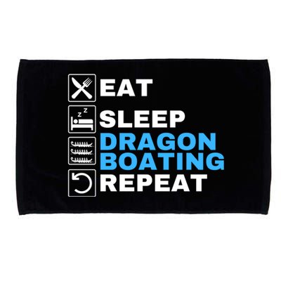 Eat Sleep Dragonboat Dragon Boat Festival Dragon Boat Racing Microfiber Hand Towel