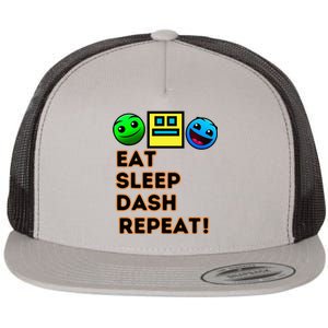 Eat Sleep Dash Repeat Video Game Flat Bill Trucker Hat