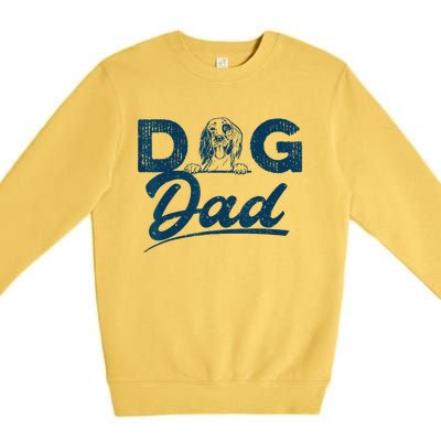 English Setter Dog Dad Lover Gift For Fathers Day Premium Crewneck Sweatshirt