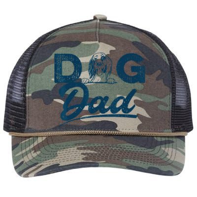 English Setter Dog Dad Lover Gift For Fathers Day Retro Rope Trucker Hat Cap