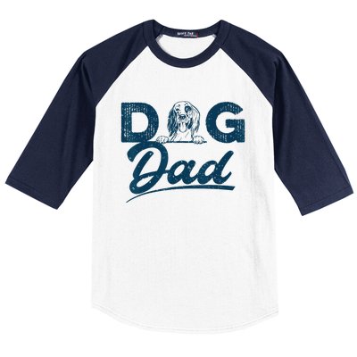 English Setter Dog Dad Lover Gift For Fathers Day Baseball Sleeve Shirt