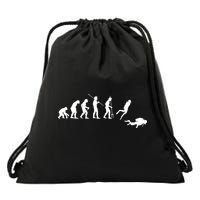 Evolution Scuba Diving Ocean Sea Diving Lover Scuba Diving Meaningful Gift Drawstring Bag