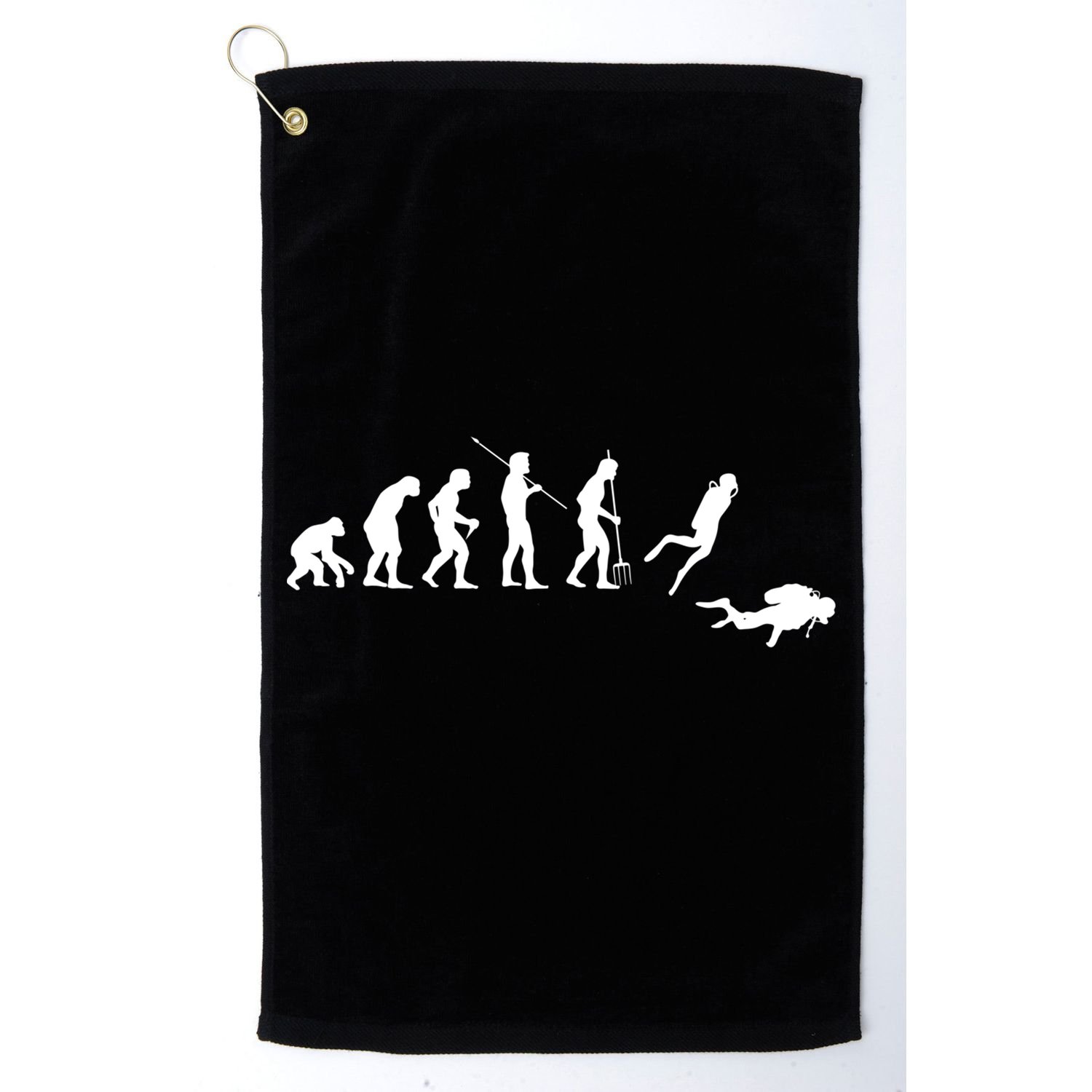 Evolution Scuba Diving Ocean Sea Diving Lover Scuba Diving Meaningful Gift Golf Towel