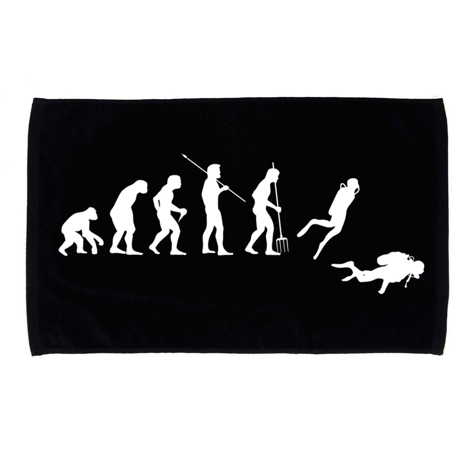 Evolution Scuba Diving Ocean Sea Diving Lover Scuba Diving Meaningful Gift Microfiber Hand Towel