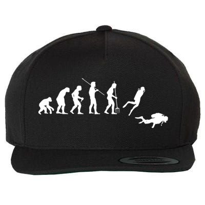 Evolution Scuba Diving Ocean Sea Diving Lover Scuba Diving Meaningful Gift Wool Snapback Cap