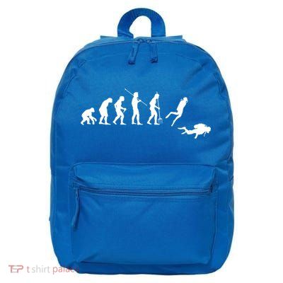 Evolution Scuba Diving Ocean Sea Diving Lover Scuba Diving Meaningful Gift 16 in Basic Backpack