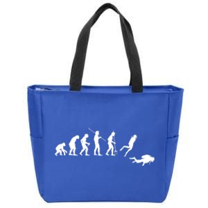 Evolution Scuba Diving Ocean Sea Diving Lover Scuba Diving Meaningful Gift Zip Tote Bag